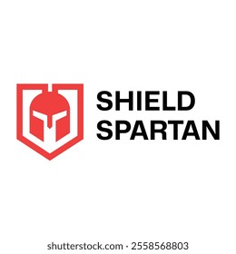shield spartan flat minimalist logo design