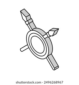 shield and spears ancient rome isometric icon vector. shield and spears ancient rome sign. isolated symbol illustration