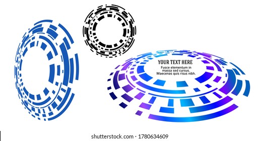 Shield for spirit knight sign icon. Design elements symbol Editable Maze symbol. Curved many streak. Abstract Circular logo element on white background isolated. Vector illustration EPS 10