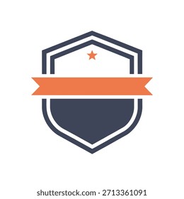 Plantilla de diseño de Vector de logotipo de seguridad de emblema de insignia de estrella de escudo