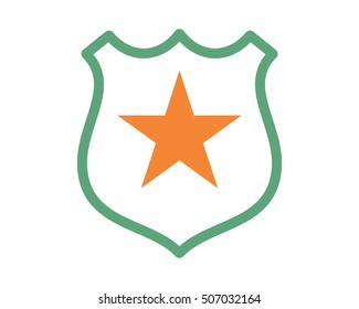 shield star badge law sheriff deputy image vector icon logo