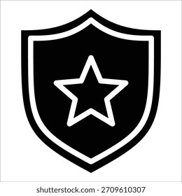 Elemento Shield Star Icon Para Design