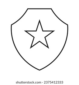 Shield and Star icon vector illustration symbol design