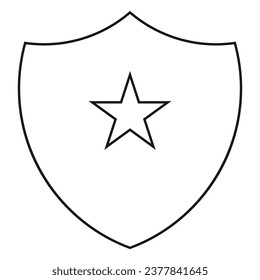 Shield and Star icon vector illustration symbol design