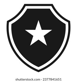 Shield and Star icon vector illustration symbol design