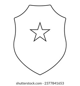 Shield and Star icon vector illustration symbol design