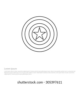 Shield star icon. Vector Illustration. Flat pictogram icon