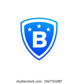 shield star letter B design. 