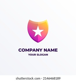 SHIELD AND STAR LOGO DESIGN PREMIUM