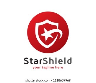 Shield and Star Logo Design Template