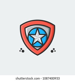 shield star logo template vector illustration