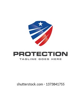 shield star protection logo icon vector template