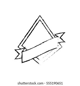shield star quality badge ribbon sketch vector illustration eps 10