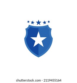 VECTOR DE PLANTILLAS DE LOGOTIPO DE SEGURIDAD DE LA ESTRELLA DE ESCUDO