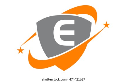 Shield Star Swoosh Initial E