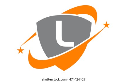Shield Star Swoosh Initial L