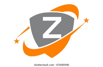 Shield Star Swoosh Initial Z