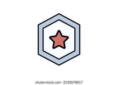 shield with star symbolizing security or excellence in protection icon