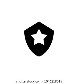 shield star vector icon