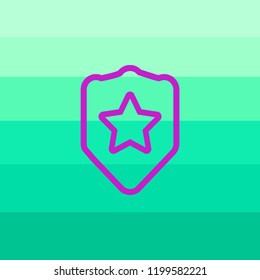 shield and star vector icon