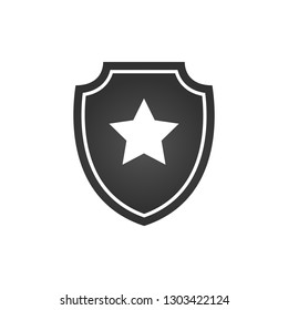 Shield Star Vector Illustration Isolated On Stock Vector (Royalty Free ...