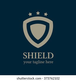 Shield and starts logo template. Shield icon. Business logo template. Abstract shield. Vector
