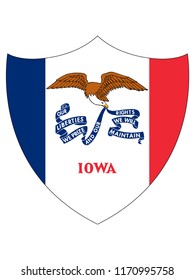 Shield State Flag of Iowa