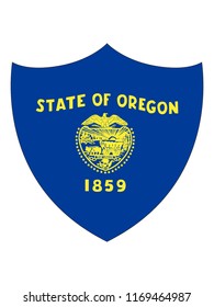 Shield State Flag of Oregon