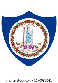 Shield State Flag of Virginia
