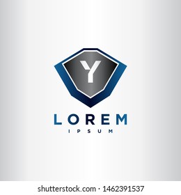 Shield steel. Safe with Initial Y logo design inspiration
