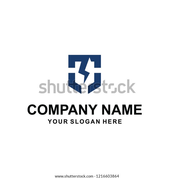 Shield Strom Logo Vector Stock Vector Royalty Free