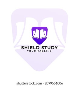 Shield Study logo vector illustration . suitable for your company.