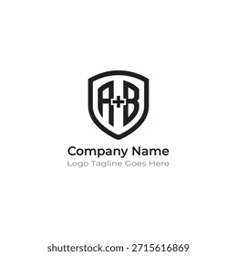 Schild Stil AB Emblem Logo mit starker Identität