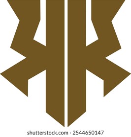 Shield Style KK Logo Design
