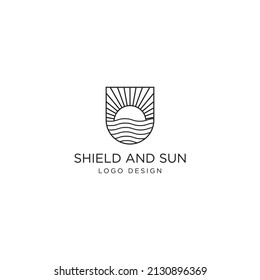 SHIELD AND SUN LOGO DESIGN
