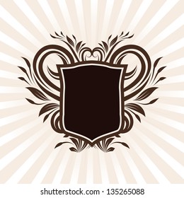 Shield Swirl Ornament