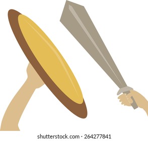 Shield and sword