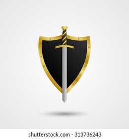 Shield with sword  