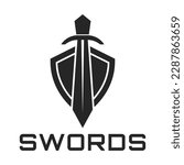 Shield Sword Guardian Logo Template