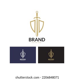 Shield Sword Guardian Logo Template
