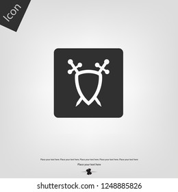 Shield with sword icon