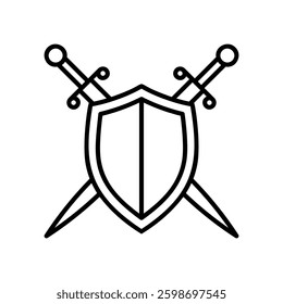 Shield and sword icon for defense and war
