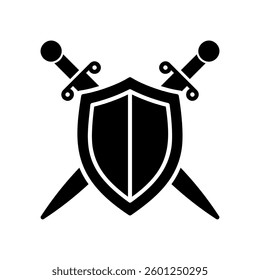 Shield and sword icon for defense and war
