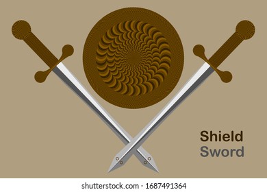 Shield Sword VECTOR Illustration in Stock-EPS-Datei