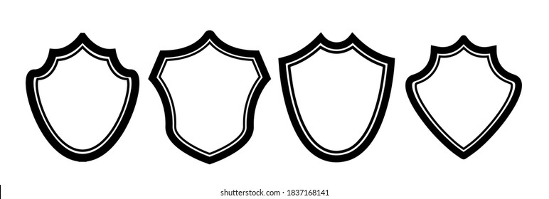 shield and swords icon on white background	