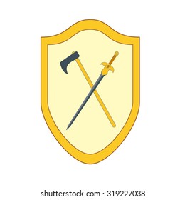 Shield and Swords. Vector Illustration. EPS10