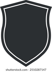 Símbolo de escudo. Ícone de segurança preto. Sinal de guarda