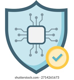Símbolo de escudo para protección de seguridad de datos