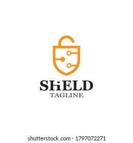 Shield symbol icon template vector  illustration design