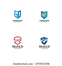Shield symbol icon template vector  illustration design